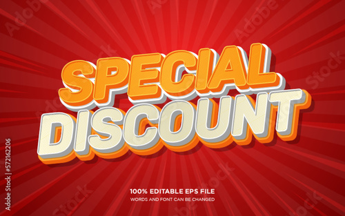 Special Discount Sale 3d editable text style effect 