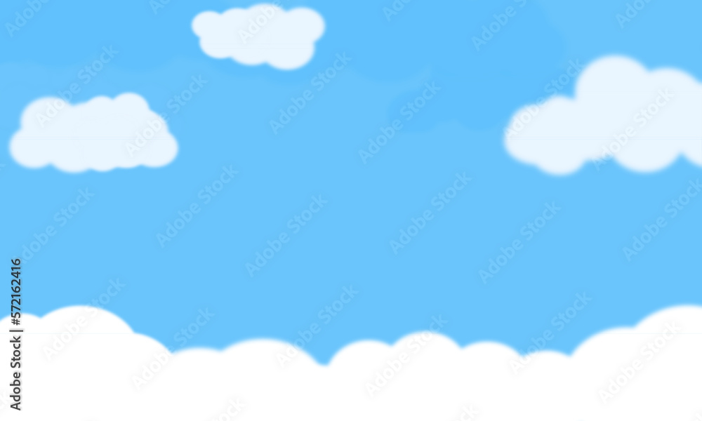 Blue sky with clouds vector.