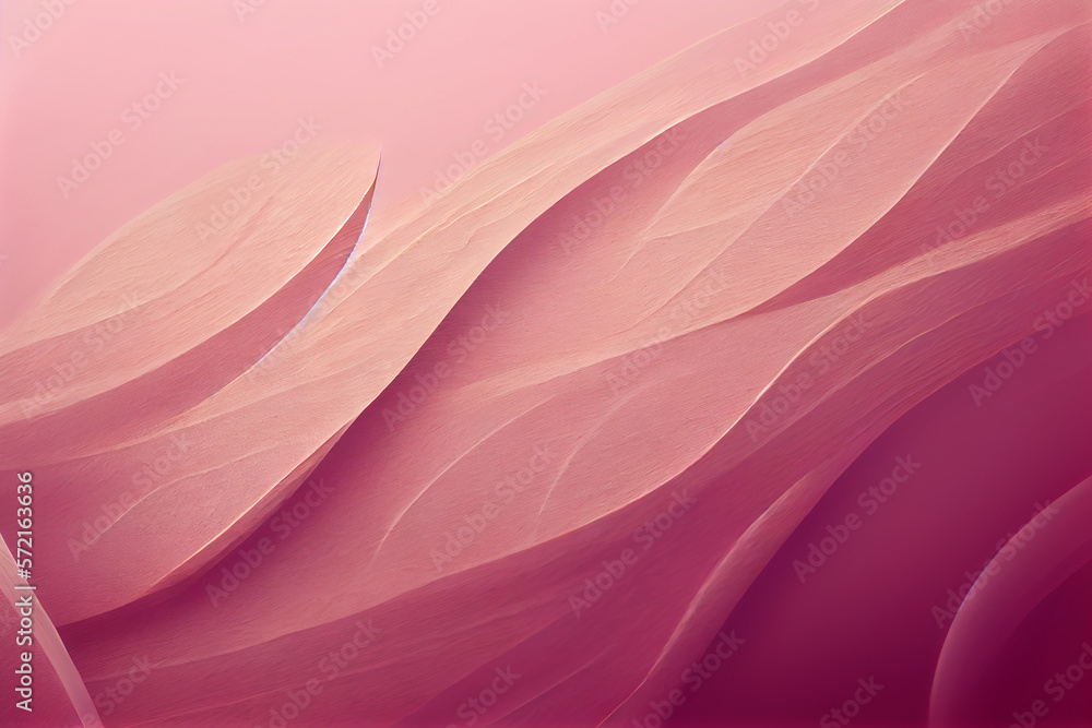 Fototapeta premium Pink smooth lines organic background. Illustration