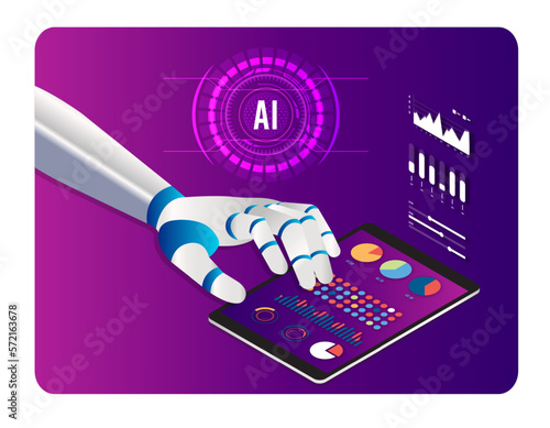 Artificial Intelligence (AI) concept with ChatGPT, artificial intelligence chatbot, Machine learning, digital Brain future technology. Vector Illustration eps10