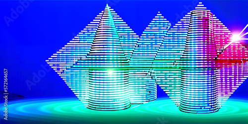 Wallpaper Mural abstract background with equalizer Torontodigital.ca