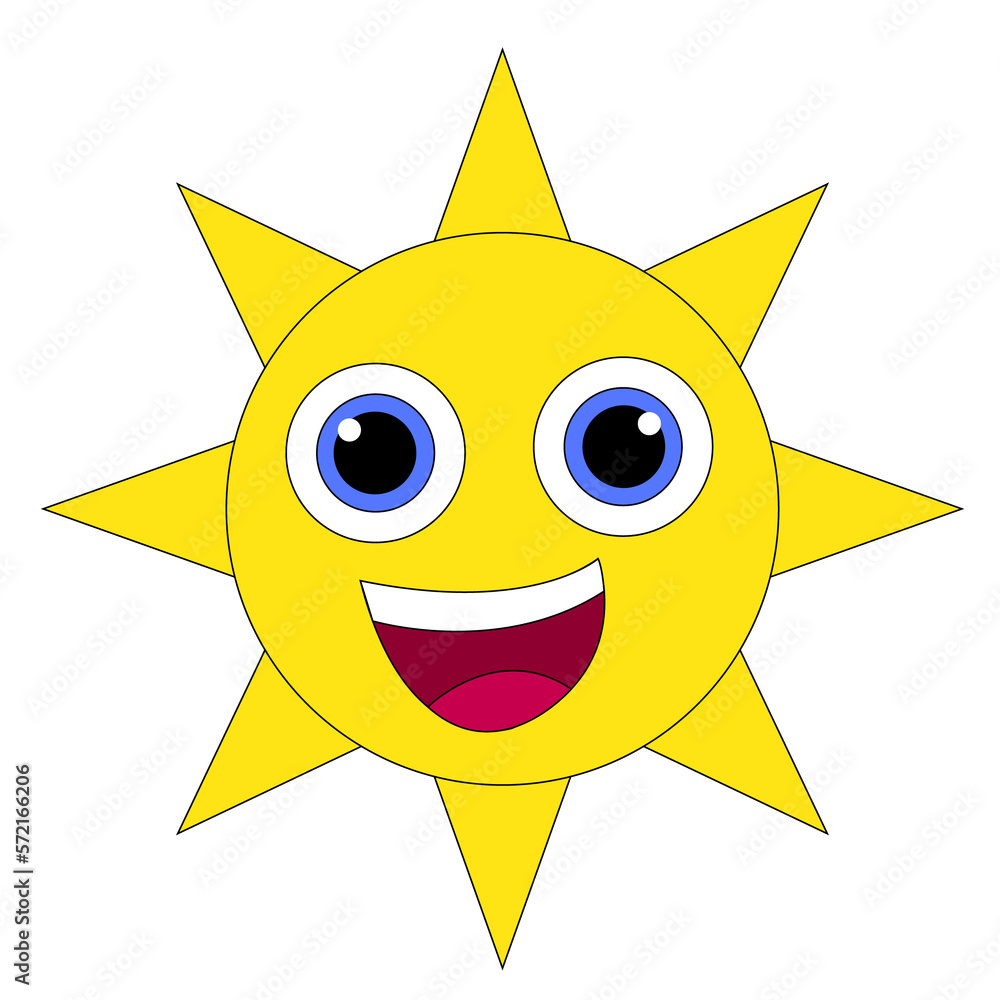 Free vector hello summer background with funny sun
