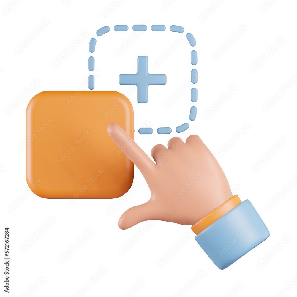 Fotografia Gesture Copy Paste 3D Icon