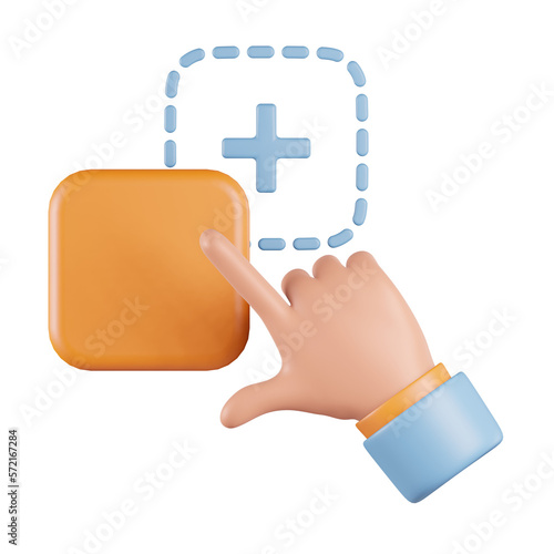 Konstfotografi Gesture Copy Paste 3D Icon