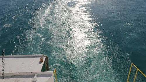 Ferry POV as it departs port city of Algeciras in Spain, Strait of Gibraltar