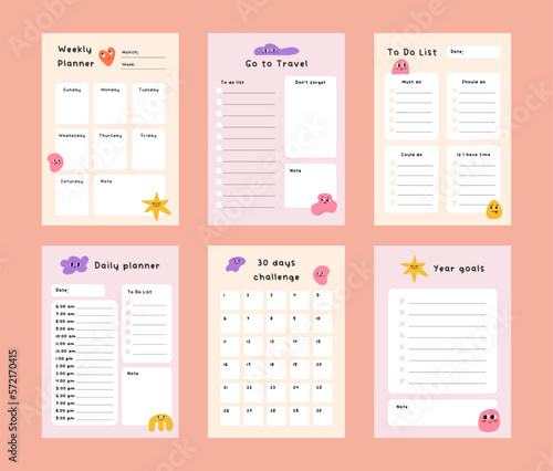 Collection of planners and to do lists