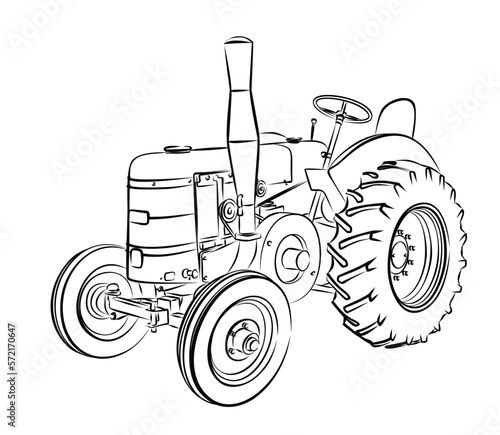The Symbol of a old tractor.
