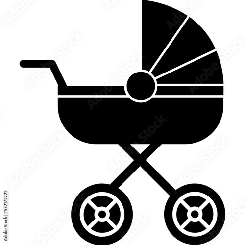 Baby buggy vector icon easily modify

