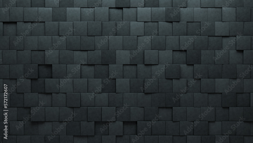 Square, Semigloss Mosaic Tiles arranged in the shape of a wall. 3D, Concrete, Bricks stacked to create a Futuristic block background. 3D Render Square, Semigloss Mosaic Tiles arranged in the shape of a wall. 3D, Concrete, Bricks stacked to create a Futuristic block background. 3D Render