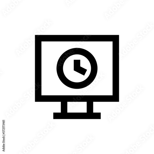 working hours line icon