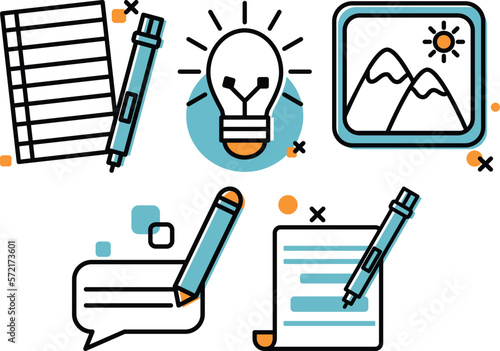 Set of Education Learning Icon