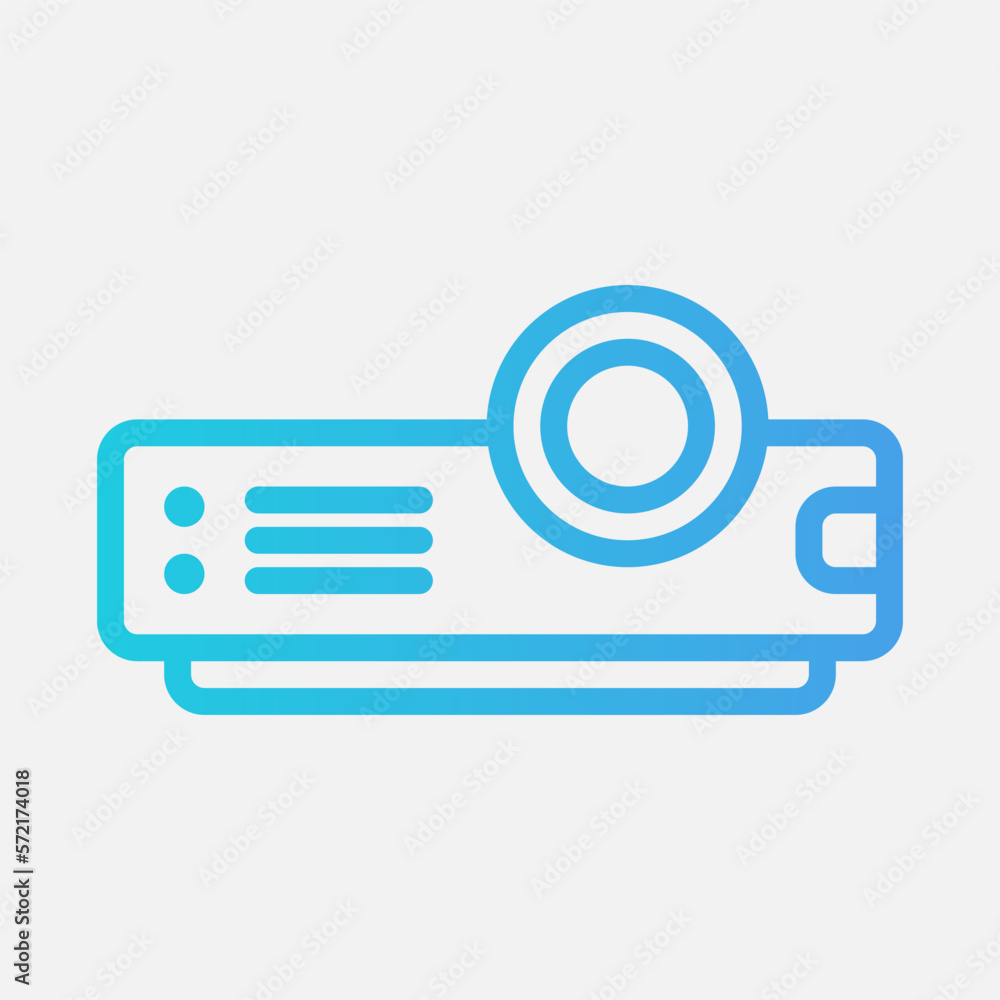 Projector presentation icon in gradient style, use for website mobile app presentation Projector presentation icon in gradient style, use for website mobile app presentation