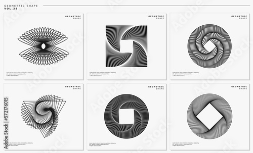 Motion line abstract lens design template set