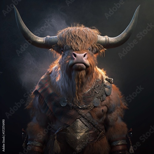 Highland Cow Warrior