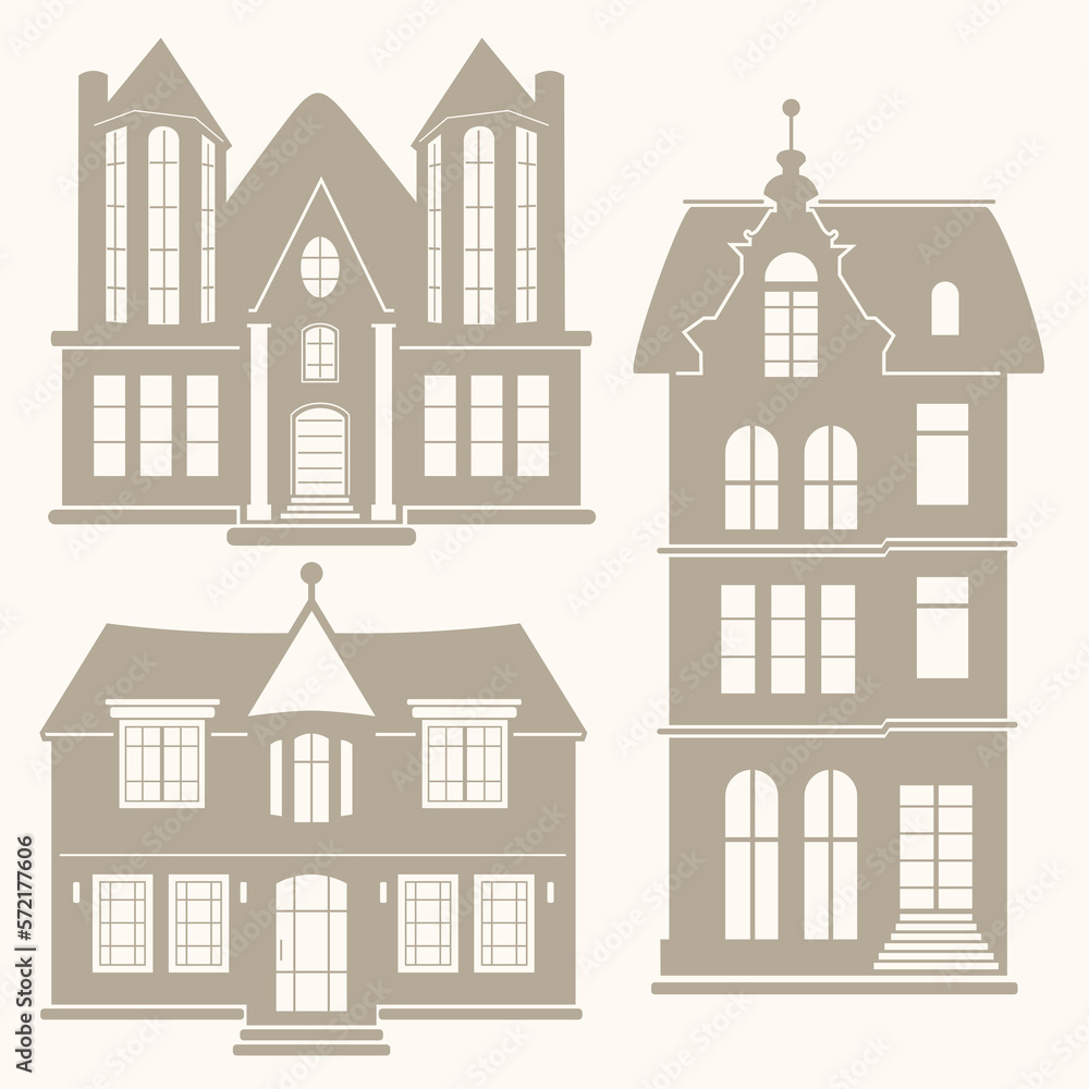 Fototapeta premium set of houses