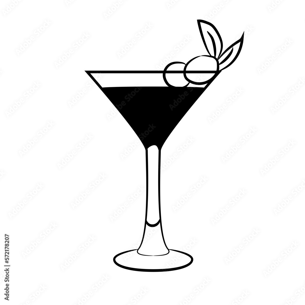 glass of martini glass of martini