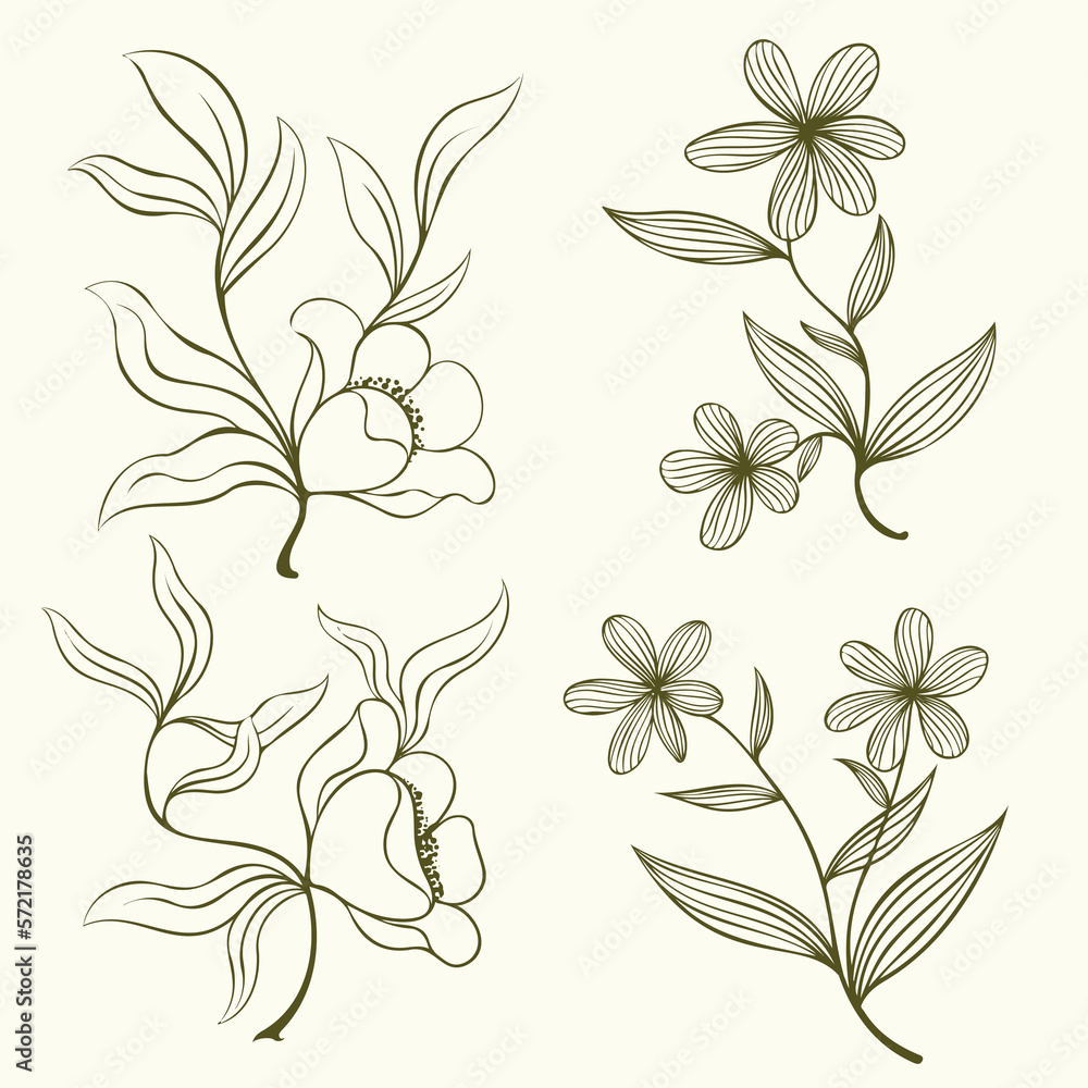 set of flower set of flower