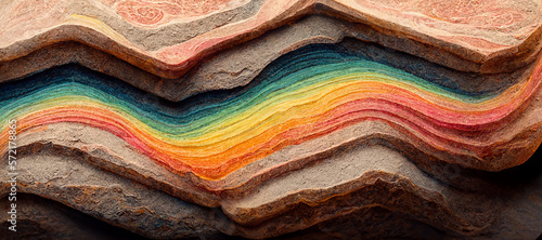 Abstract sandstone wallpaper design, vibrant rainbow colors.