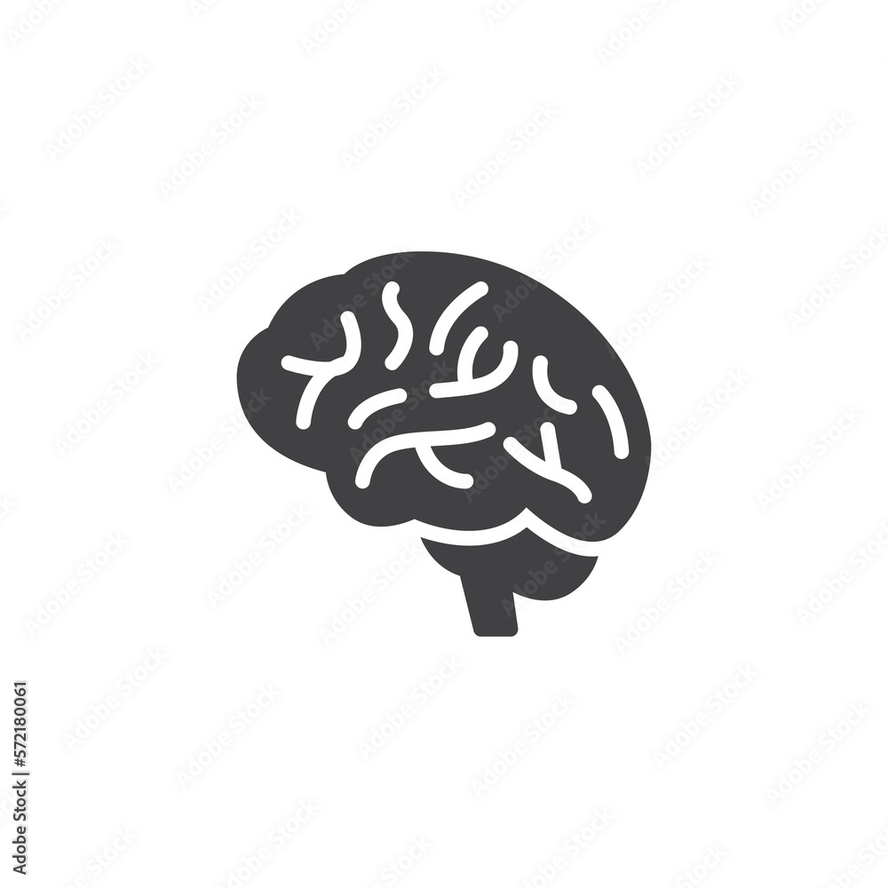 Human brain vector icon Human brain vector icon