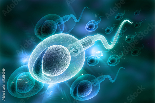 фотографія 3d rendered sperm on a white background