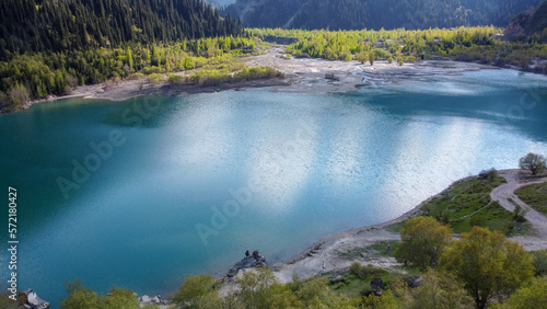 Alpine lake, blue lake, landscape, mountains