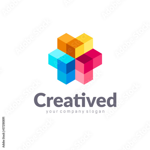 Vector logo design template for business. Creative abstract icon.