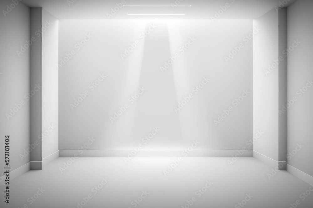 Abstract Luxury white gradient wall and empty studio room background Generative AI Abstract Luxury white gradient wall and empty studio room background Generative AI