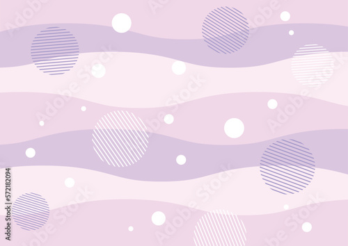 ピンク色の波模様と泡の背景