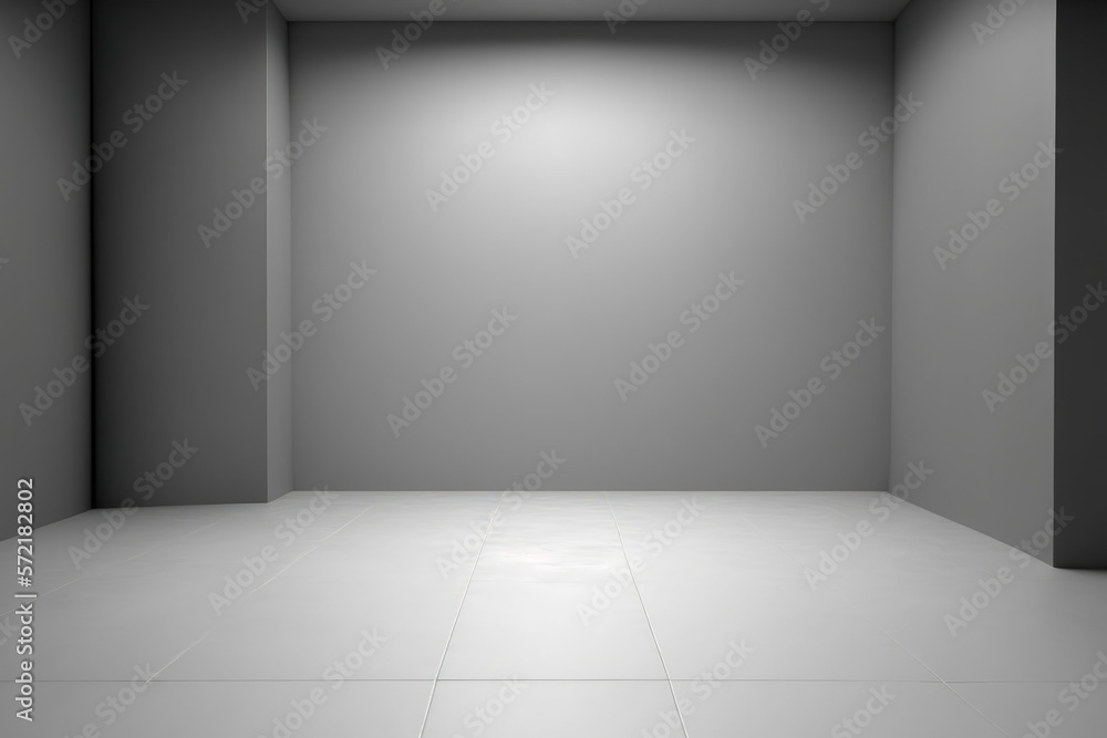 Abstract Luxury white gradient wall and empty studio room background Generative AI Abstract Luxury white gradient wall and empty studio room background Generative AI