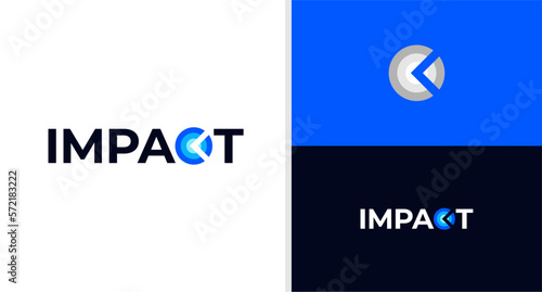 IMPACT LOOGO WORDMARK RADAR NEGATIVE SPACE EDITABLE