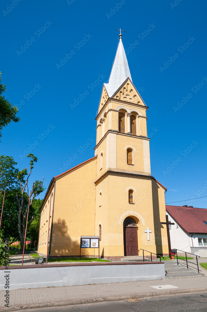 Church st. John the Baptist in Lubrza, Lubusz Voivodeship, Poland