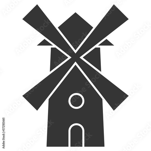 Windmill holland mill, netherlands icon old, history wind bread linear