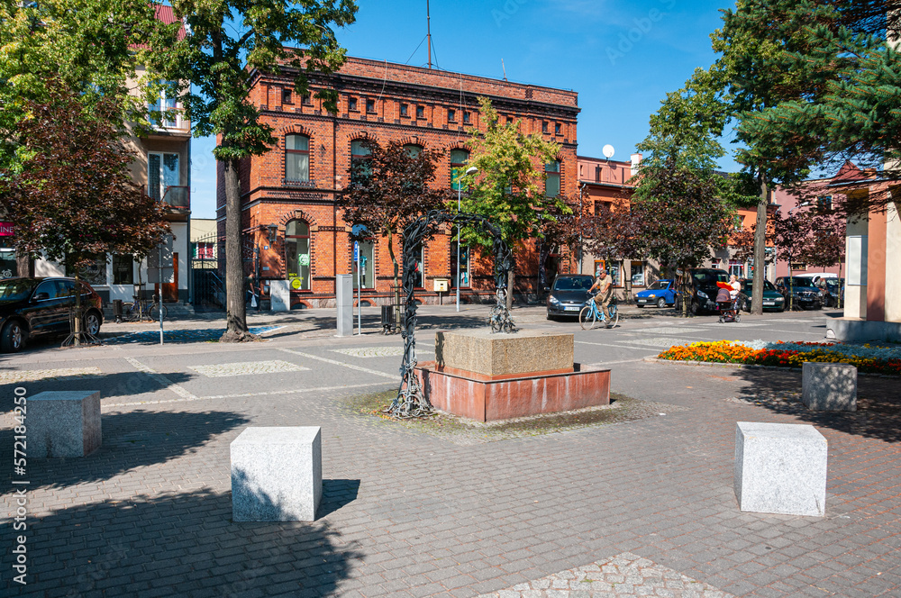Obraz premium Street in Zlotow, Greater Poland Voivodeship, Poland 