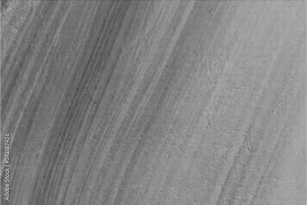 Fototapeta premium Black Halftone Texture On White Background. Modern Dotted Futuristic Backdrop. Fade Noise Overlay. Digitally Generated Image. Pop Art Style. Vector Illustration, Eps 10.