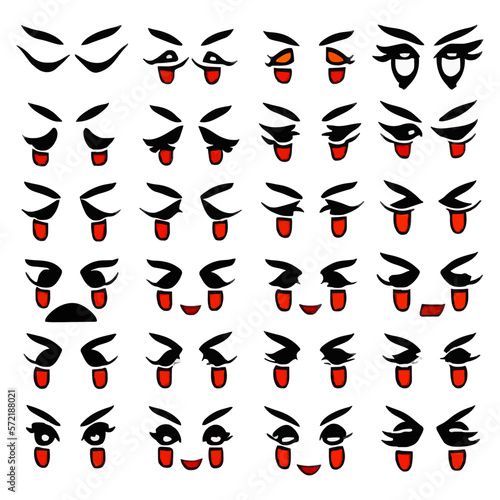 Set of different eyes styles collection © ZIAUD