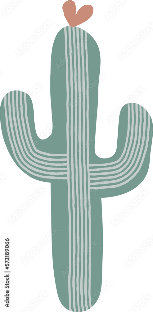 Obraz premium Abstract cactus shape doodle