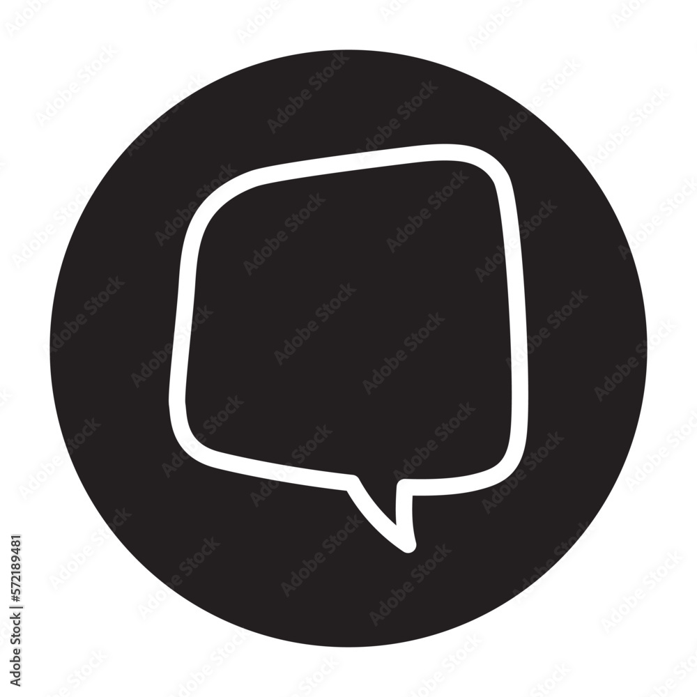 Naklejka premium Speech bubble color line icon. Communication cloud.