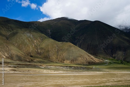 Meadow along the way to Shigatse,Tibet photo