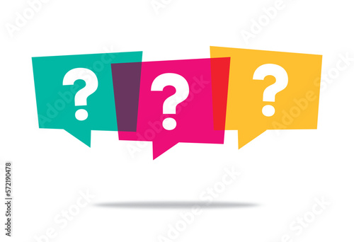 Message box with question mark icon. Vector 10 eps.
