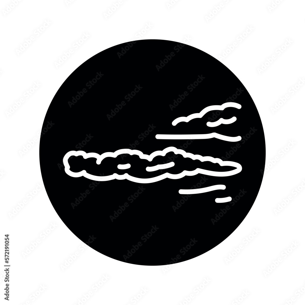 Cloud black line icon. Atmospheric phenomenon. Cloud black line icon. Atmospheric phenomenon.