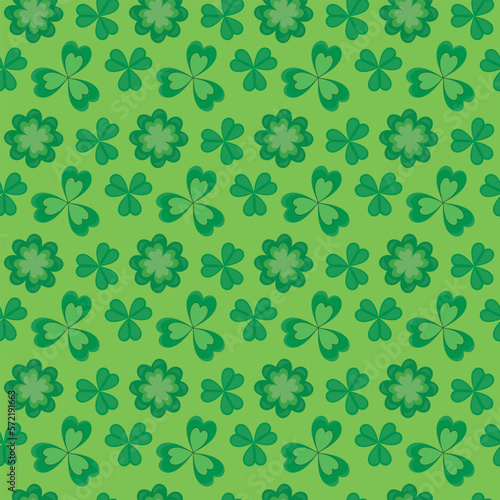 saint patricks day pattern with elements of shamrocks leaves
