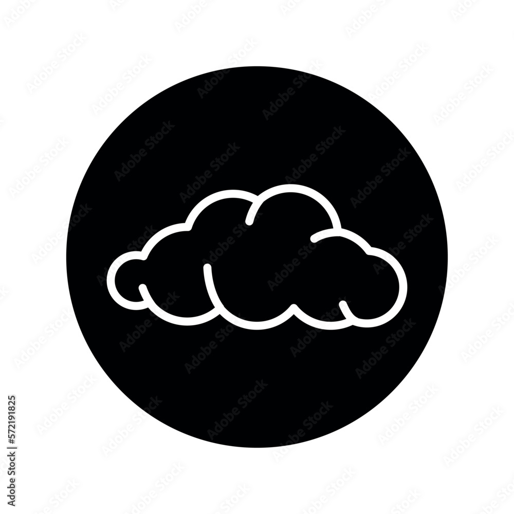 Cloud black line icon. Atmospheric phenomenon. Cloud black line icon. Atmospheric phenomenon.