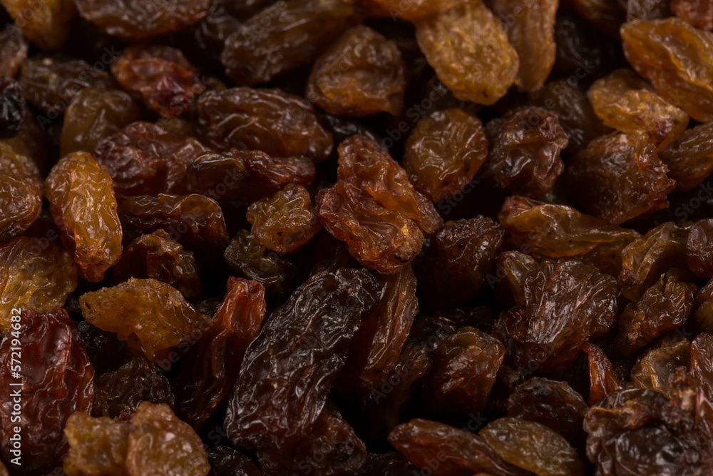 Sweet raisins background