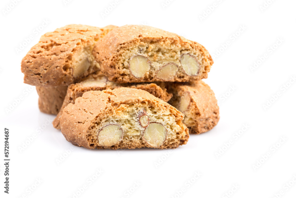 Italian cantuccini cookie with almond