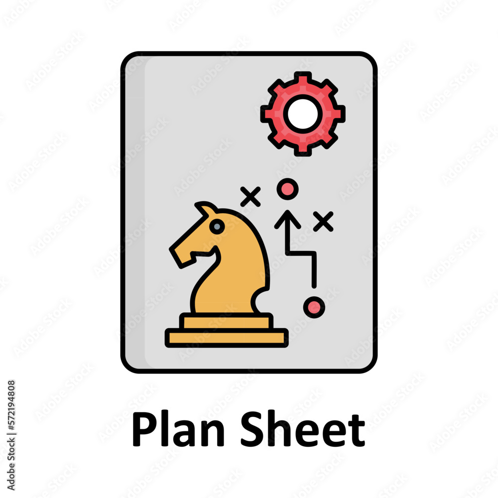 Growth business Outline with fill Color vector icon that can easily modify or edit

