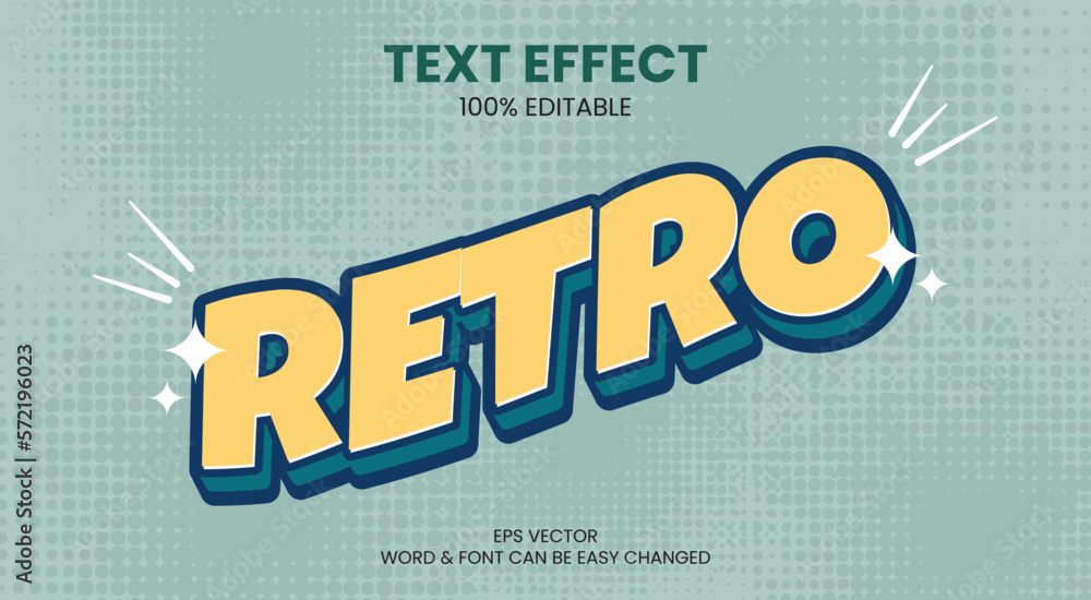 Fototapeta premium Editable Retro Text Effect