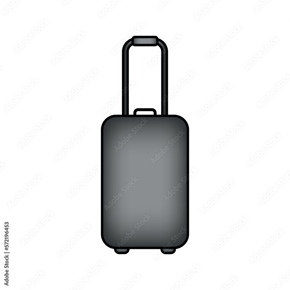 Suitcase icon on white. Suitcase icon on white.