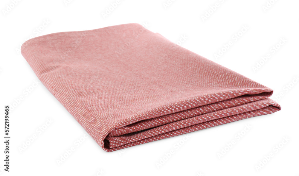 Stylish color fabric napkin isolated on white Stylish color fabric napkin isolated on white