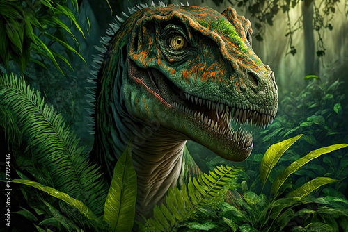 Velociraptor Dinosaur Up Close - Ai Generative