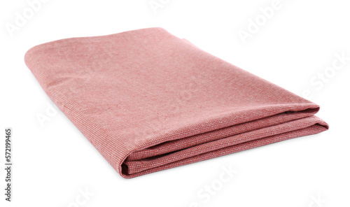 Stylish color fabric napkin isolated on white